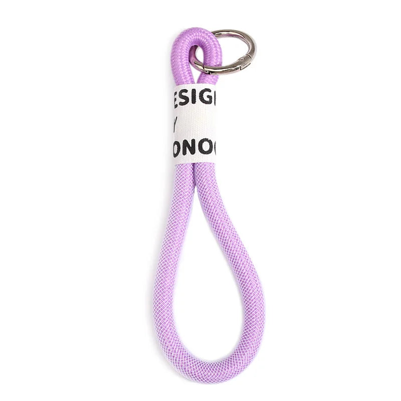 Schillernder Geflecht Seil Schlüsselanhänger mit Karabiner für Rucksack