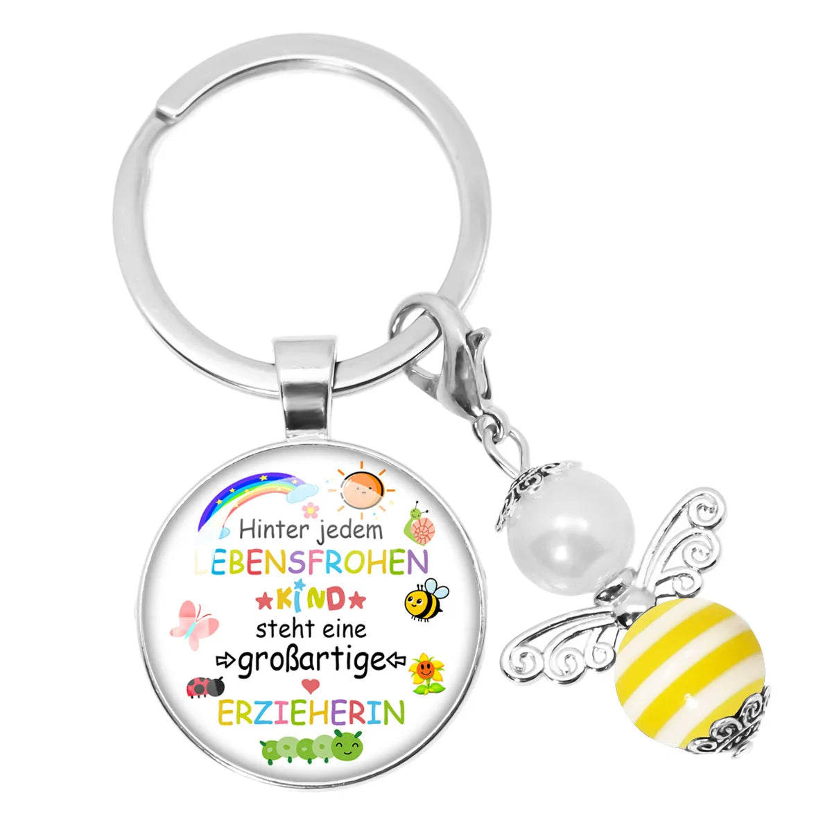 Herzspruch Schlüsselanhänger Geschenk Abschied Erzieher Unisex Schmuck