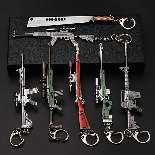 Spielzeugpistole Schlüsselanhänger aus Metall als Geschenk für Männer Jungen