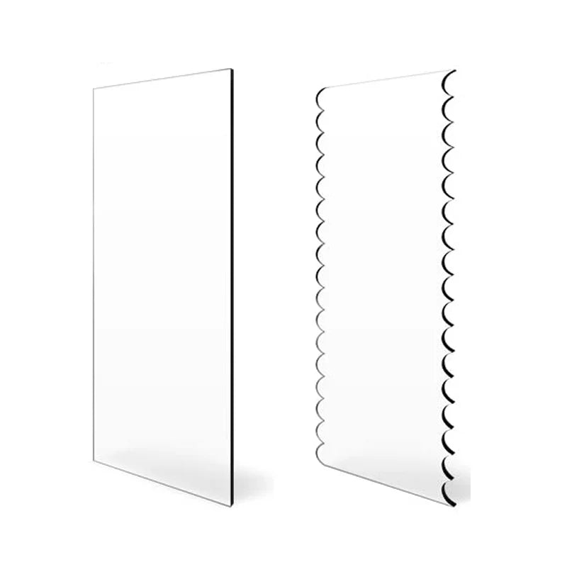 Acryl Kuchen Schaber Set für glatte Buttercreme und professionelle Kuchendeko