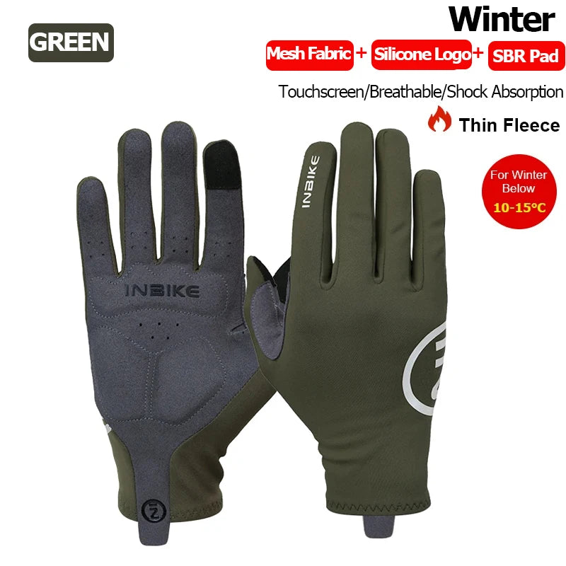 Fahrradhandschuhe Vollfinger mit Gelpolsterung | Touchscreen & Fleece-Yabubest - Home & More