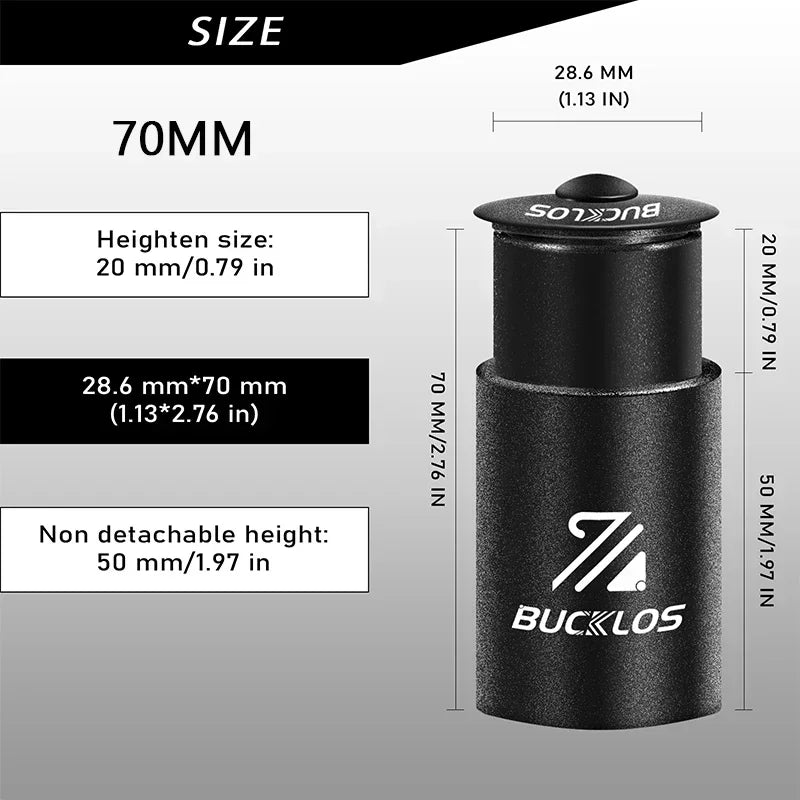 Fahrrad Vorbau Verlängerung 100-210 mm Aluminium Lenker Extender Adapter