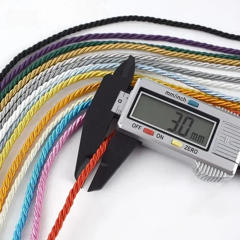 3mm Polyester Seil 3-Strang gedreht – DIY, Heimtextilien, Taschen, Deko Schnur