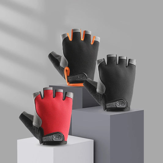 Unisex Halbfinger Fahrradhandschuhe atmungsaktiv rutschfest MTB Sommer