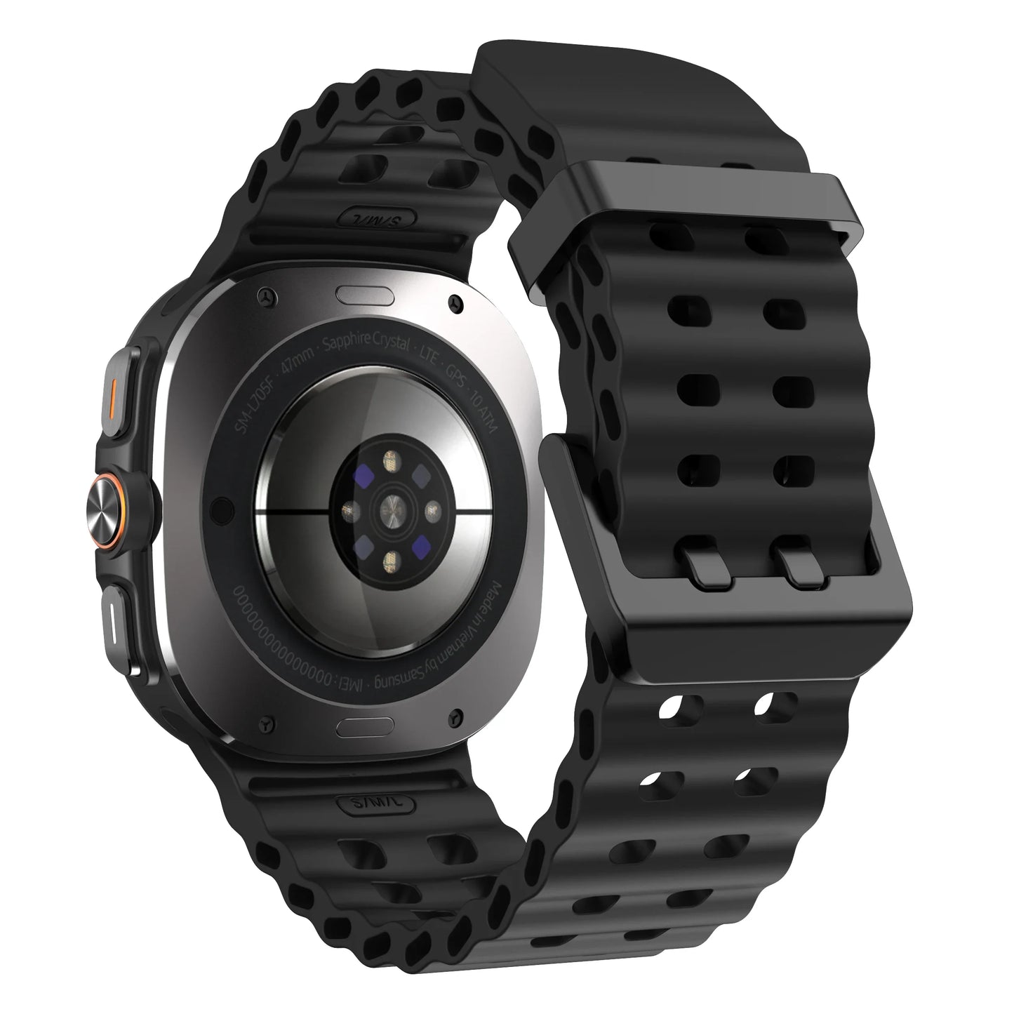 Zweifarbiges Sport-Silikonarmband Marine für Galaxy Watch Ultra 47 mm