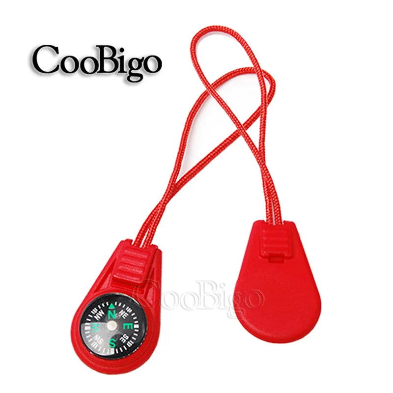 Mini Survival Kompass Schlüsselanhänger mit Reißverschluss für Outdoor Camping