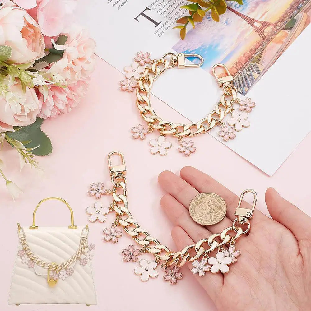 Handgelenk Telefon Charme Kette Blume Kirschblüte Tasche Verlängerung