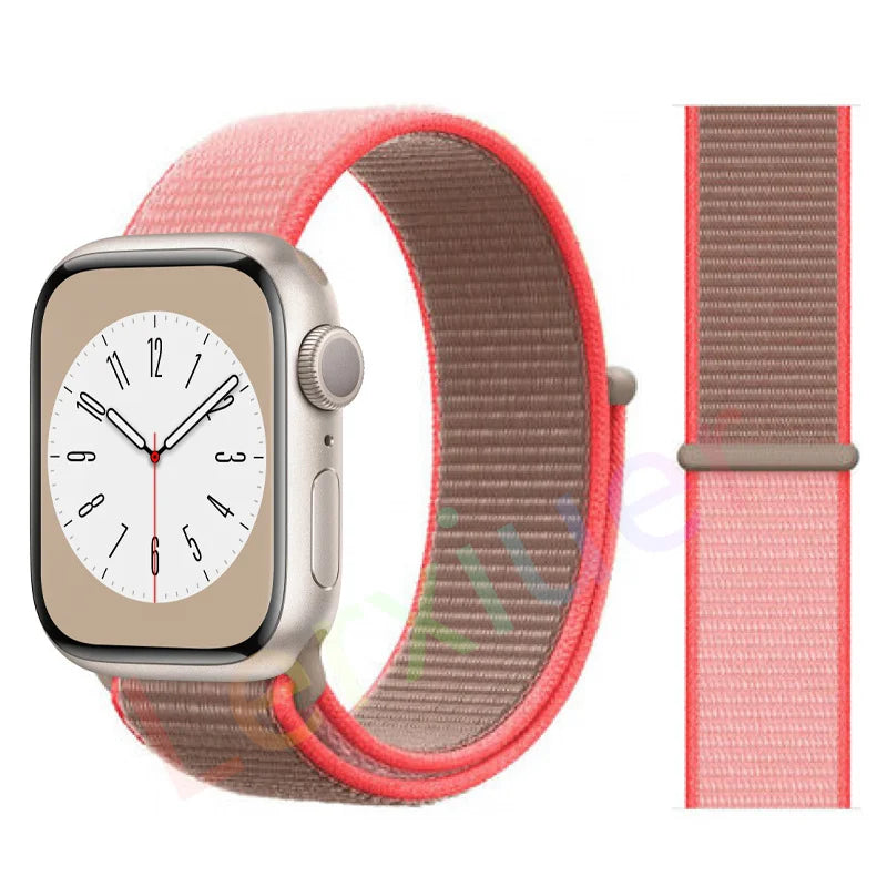 Nylon Schlaufenarmband für Apple Watch alle Serien und Größen