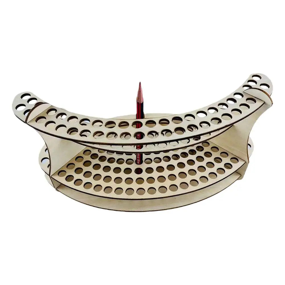 Praktischer Pinselhalter aus Holz für Schreibtischorganisation