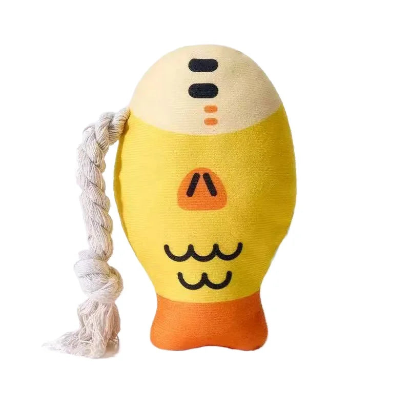 Quietschender Fisch Kauspielzeug für Hunde Zahnreinigung und Beschäftigung