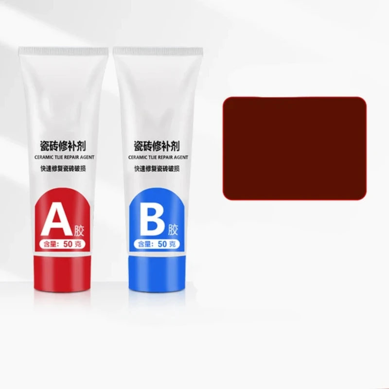 Fliesenreparaturmittel Set Paste für Keramik Porzellan Marmor Risse Schäden