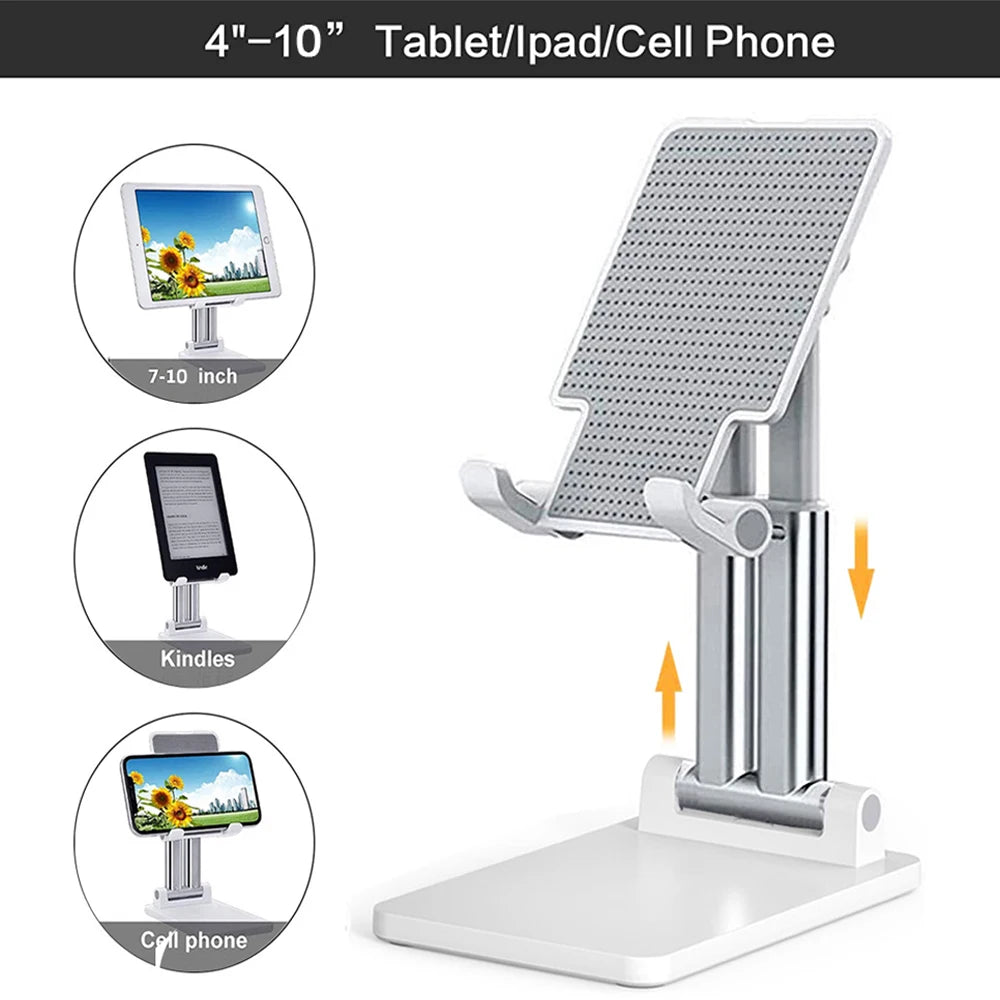 Verstellbarer Metall Schreibtisch Handy und Tablet Halter Stand