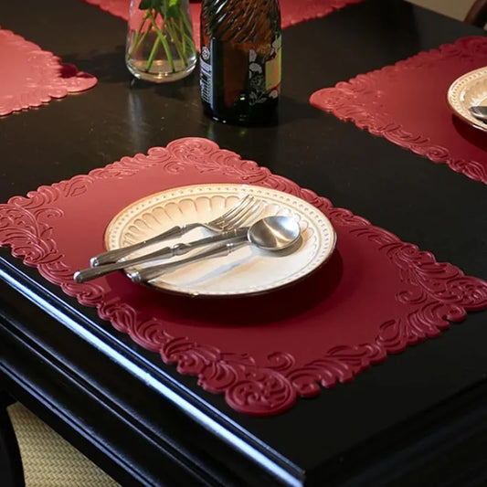 Elegante PU Kunstleder Tischsets für Innen und Außenbereiche