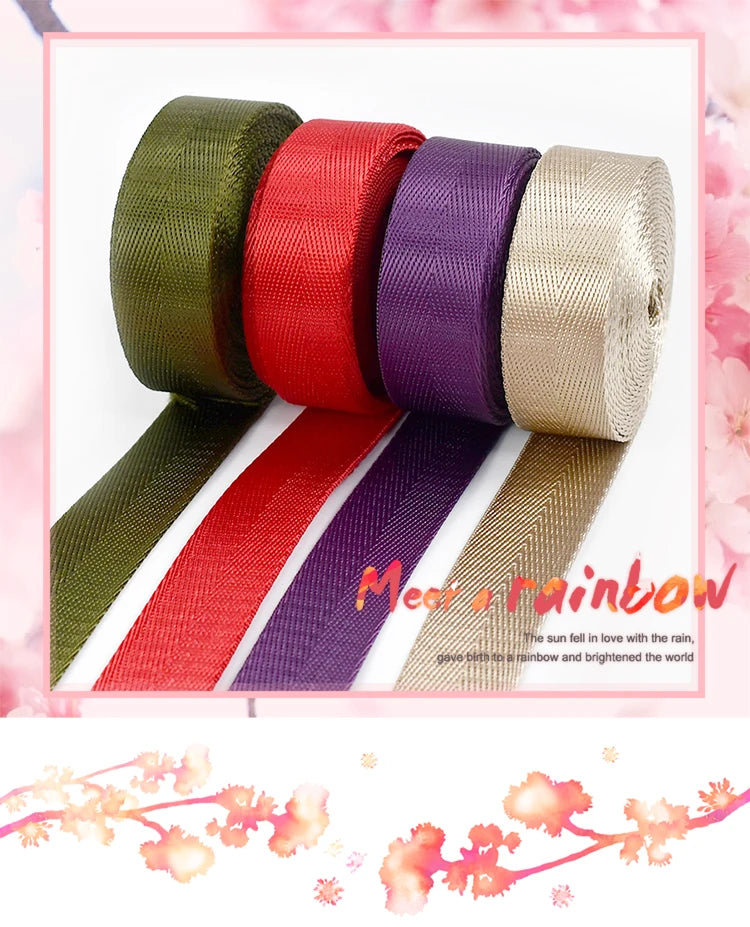 10 m Nylon-Gurtband 25 mm breit, vielseitiges Rucksack- und Taschenband - Yabubest - Home & More