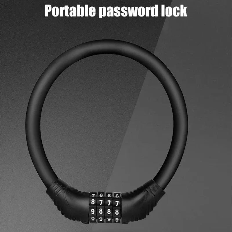 Tragbares Fahrradschloss mit 4-stelliger Zahlenkombination für sicheres Parken