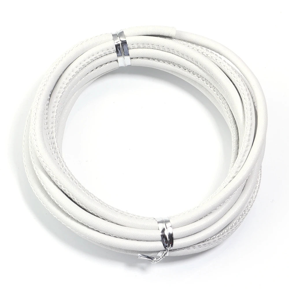 5 Yards 3mm Bunte Runde Schaffell Leder Schnüre für DIY Dekoration-Yabubest - Home & More