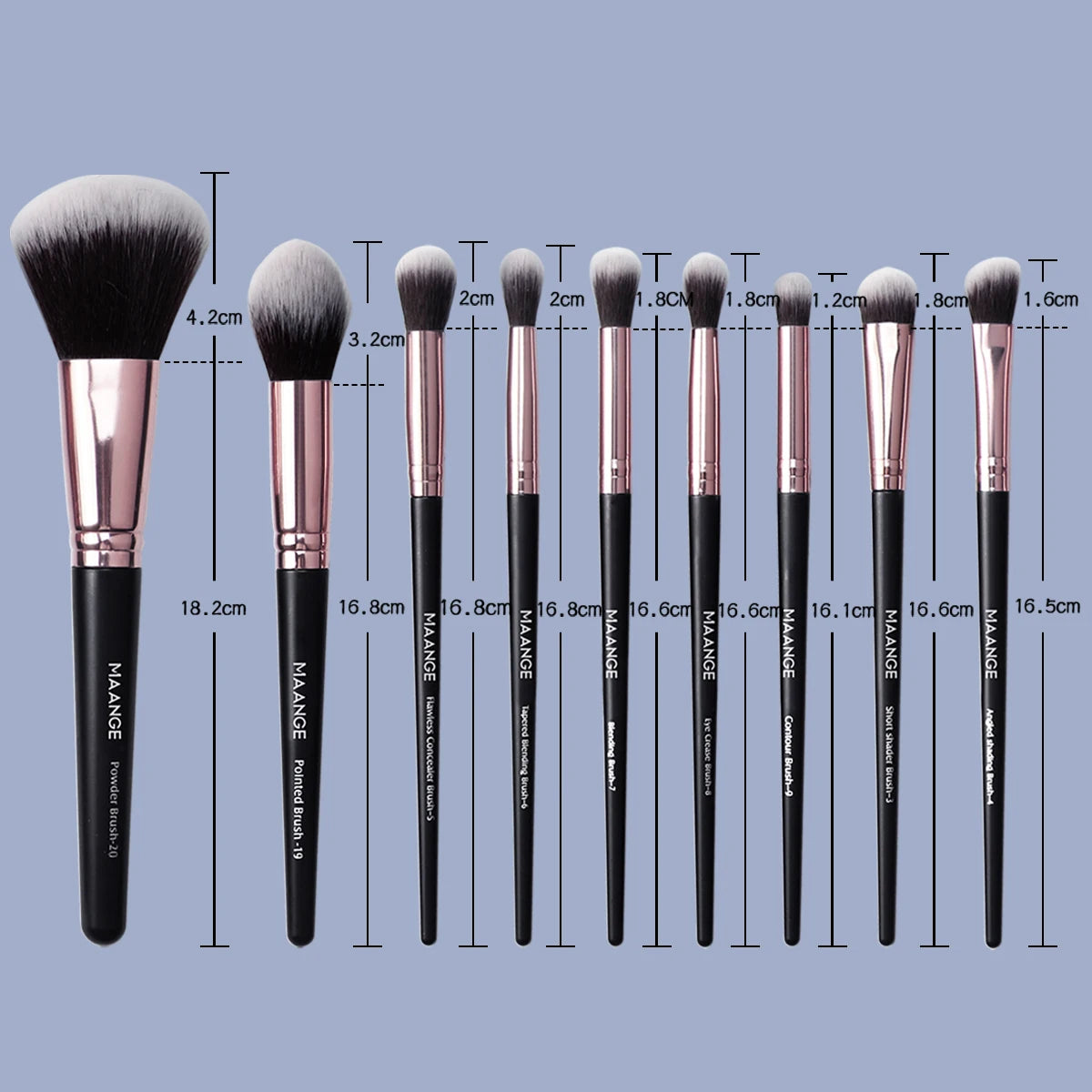 Maange 20 Stück Make-up-Pinsel Set mit Box für Profis-Yabubest - Home & More