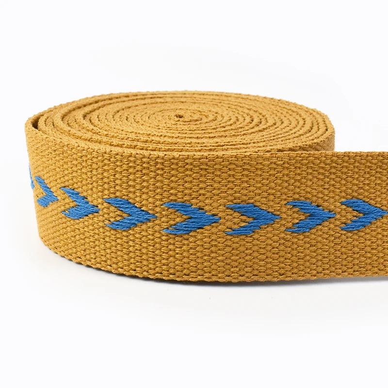 Vielseitiges 38mm Jacquard Gurtband aus Polyester Baumwolle zum Nähen
