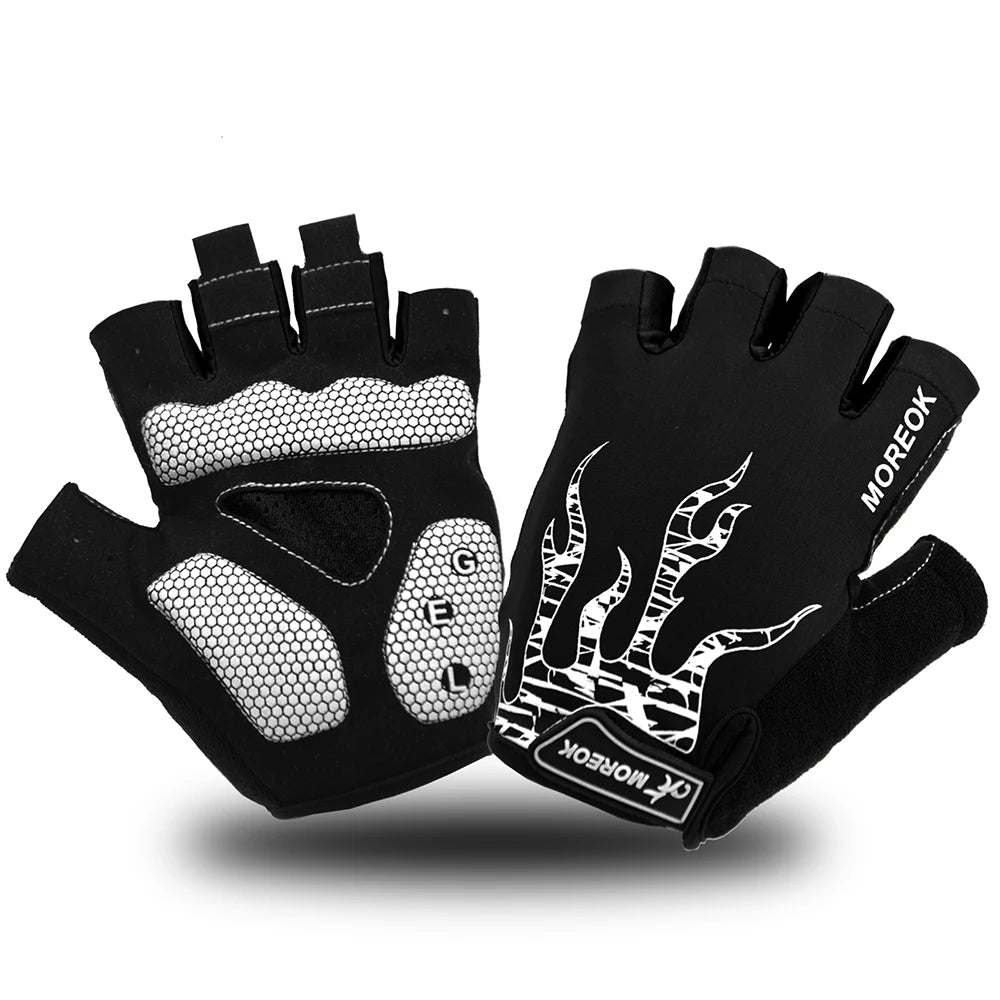 Atmungsaktive Halbfinger Fahrradhandschuhe 5mm Gel Polster MTB Herren Damen