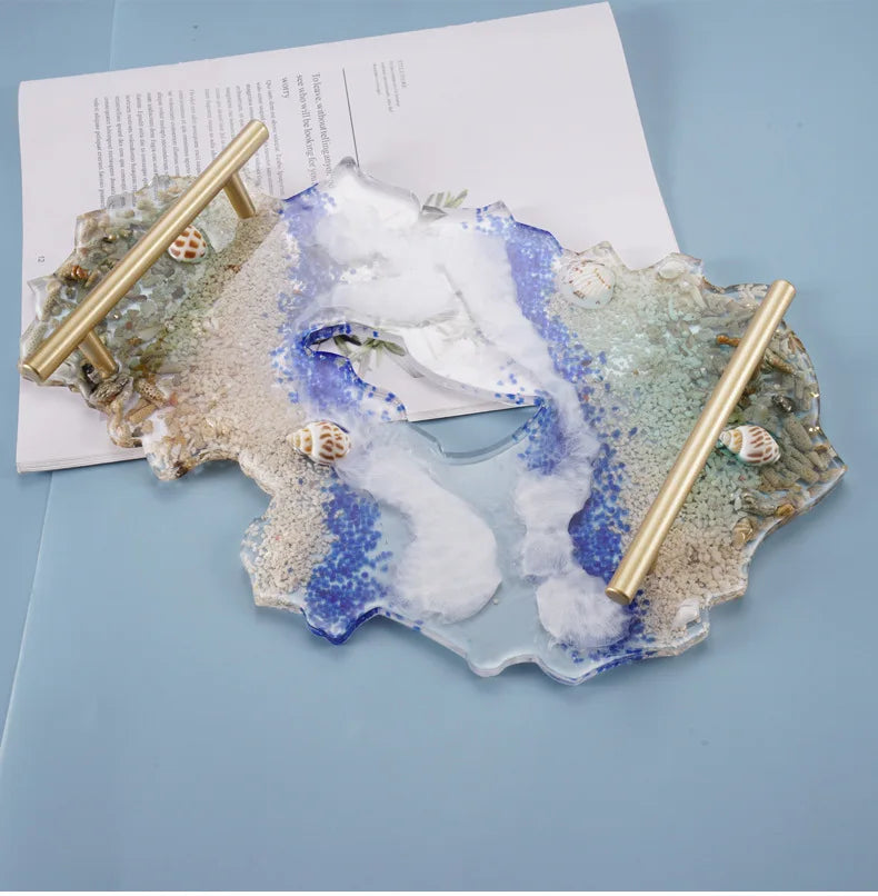 Große rechteckige Silikonform Teeteller Untersetzer Epoxidharz DIY Form