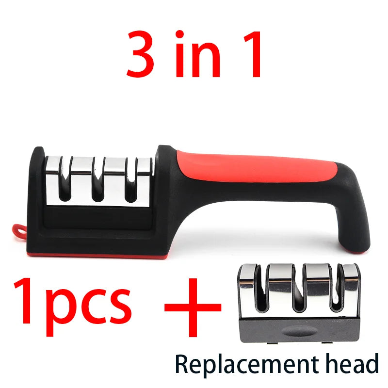 3/4 Segment Messerschärfer Keramik Aluminiumlegierung Handheld Küche