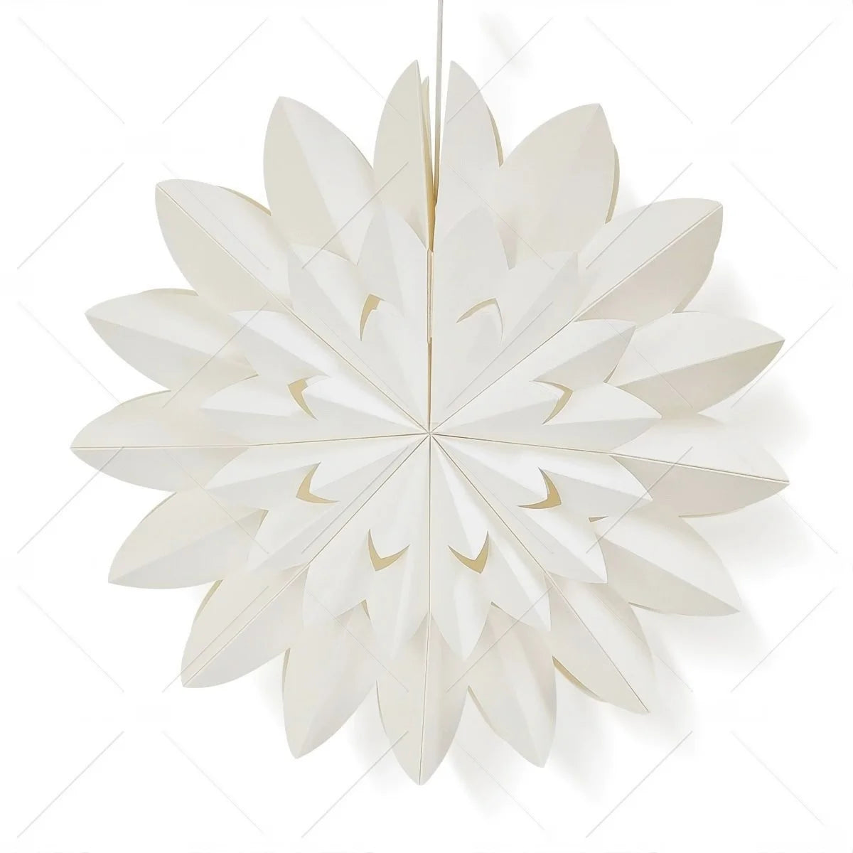 Schneeflocken Papierlampenschirm 40 cm für festliche Dekoration