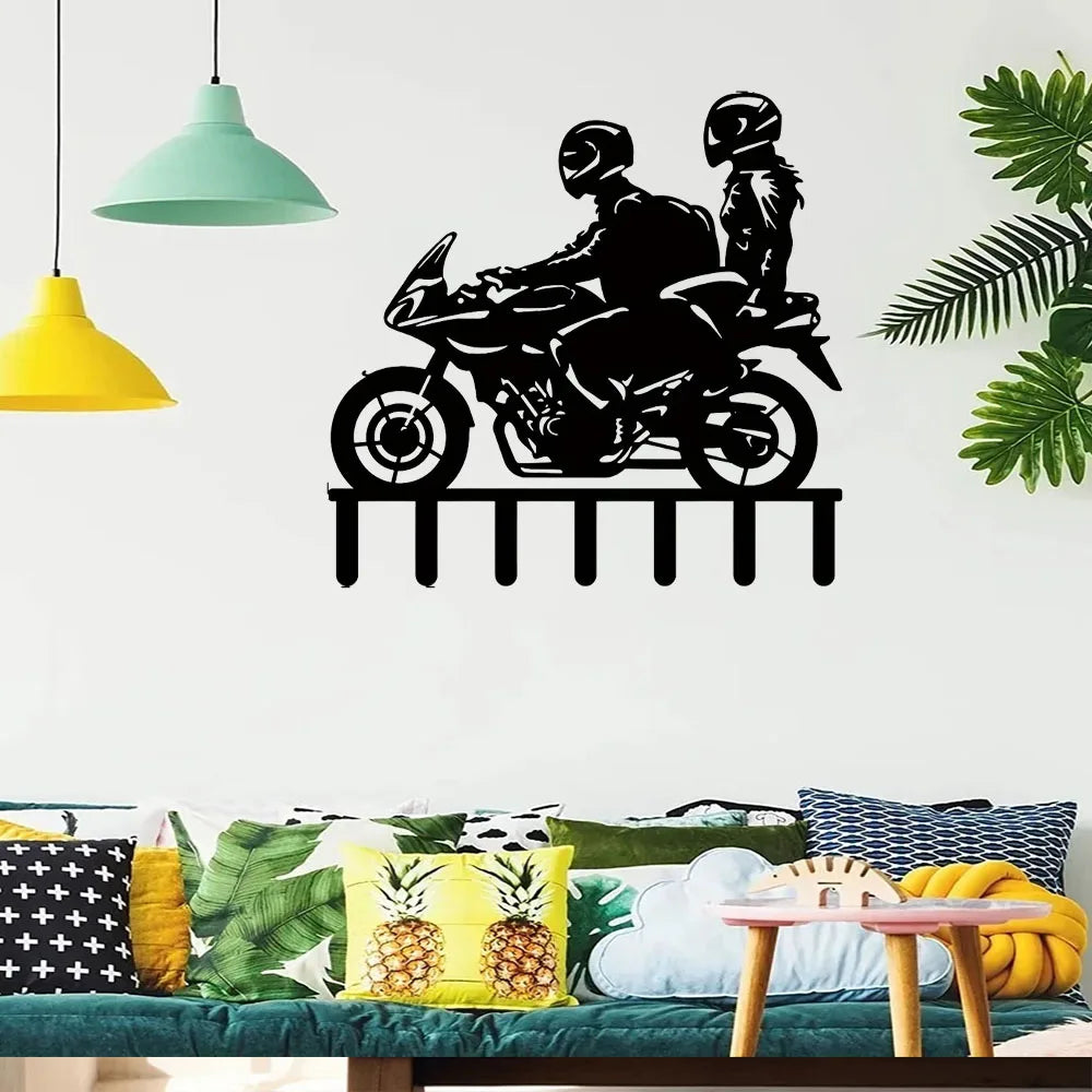 Metall Schlüsselaufhänger Motorrad Motiv Wandmontage für Büro und Zuhause