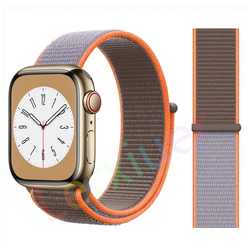 Nylon Schlaufenarmband für Apple Watch alle Serien und Größen
