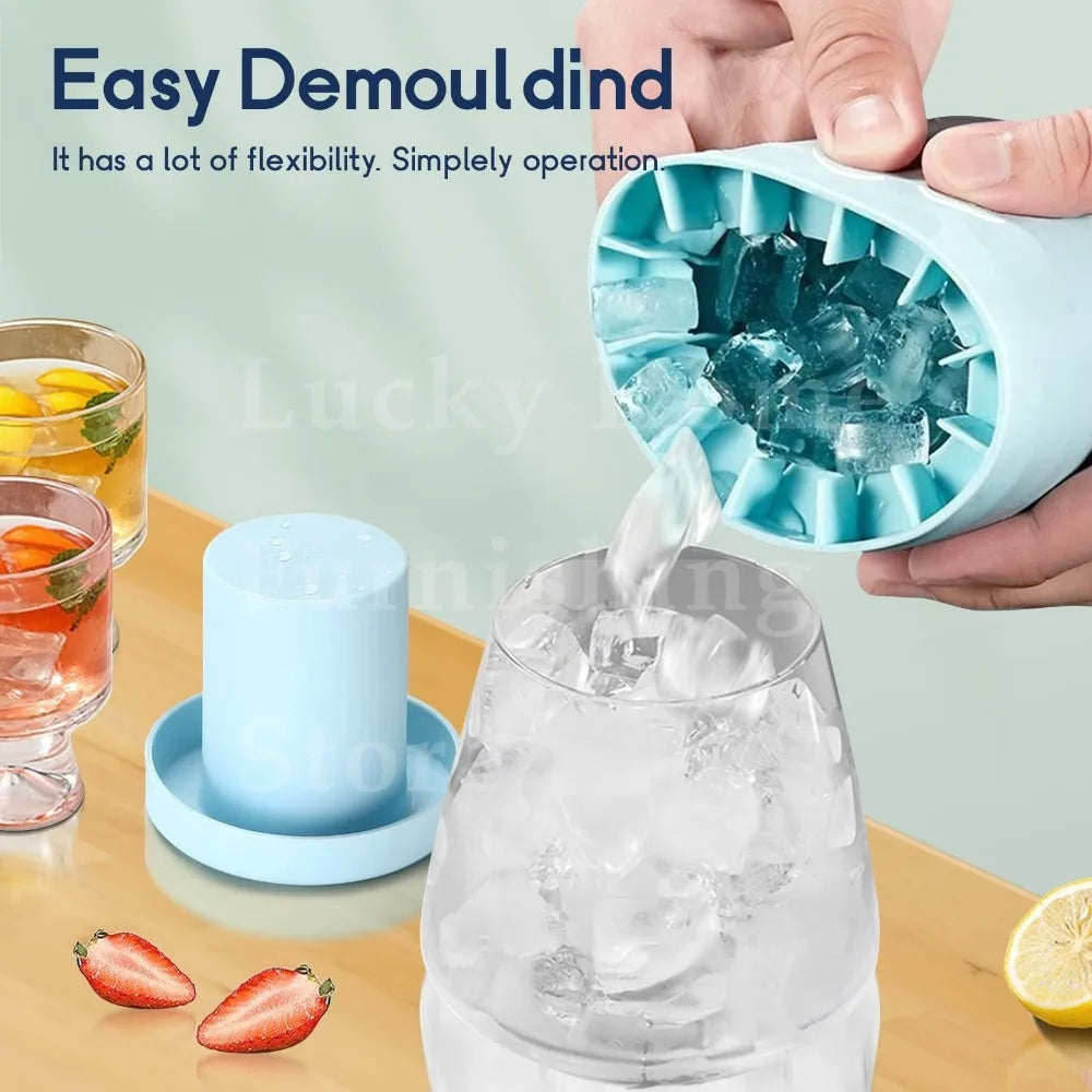 Silikon Eiswürfelform mit Eiskübel für Drinks und Partys