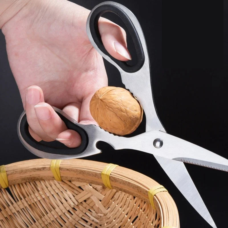 Edelstahl Küchenschere: Vielseitig für Geflügel, Fisch, Nüsse und Flaschen