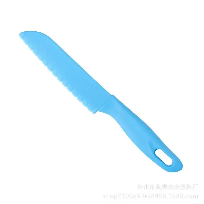 Sichere Kunststoff Kinder Küchenmesser mit Sägezahn Klinge für Obst und Gemüse
