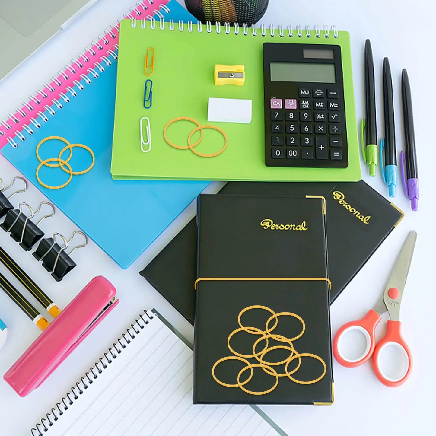 Gelbe Gummibänder 40mm elastisch für Büro und Verpackung