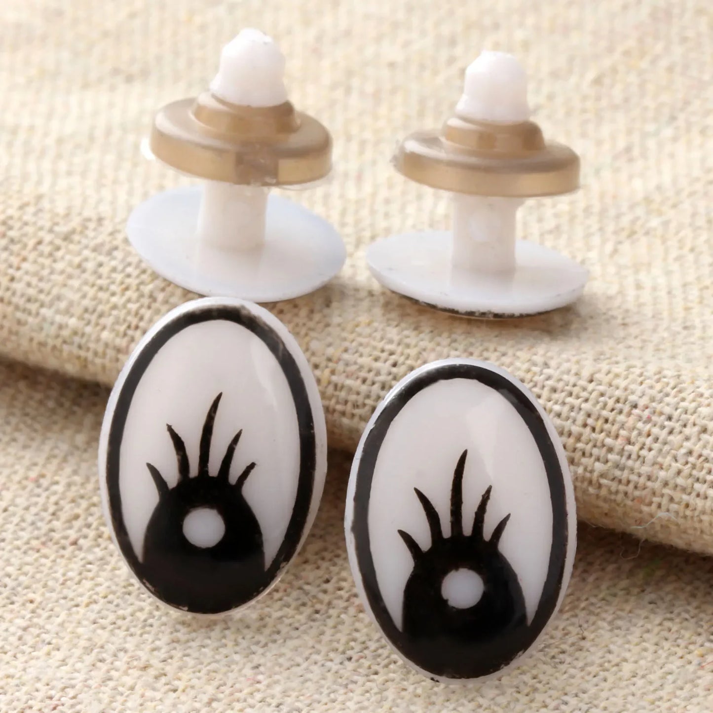 10 Kunststoff Sicherheitsaugen mit Unterlegscheiben für DIY Puppen Spielzeug