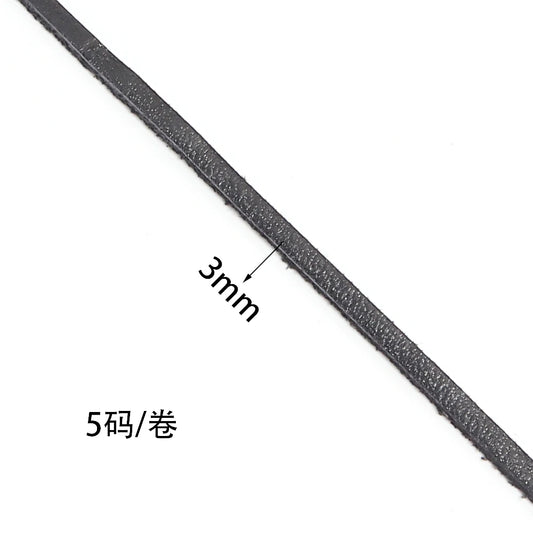 5 Yards 2 mm Dickes Echtes Leder Flaches Lederseil für Schmuck DIY-Yabubest - Home & More