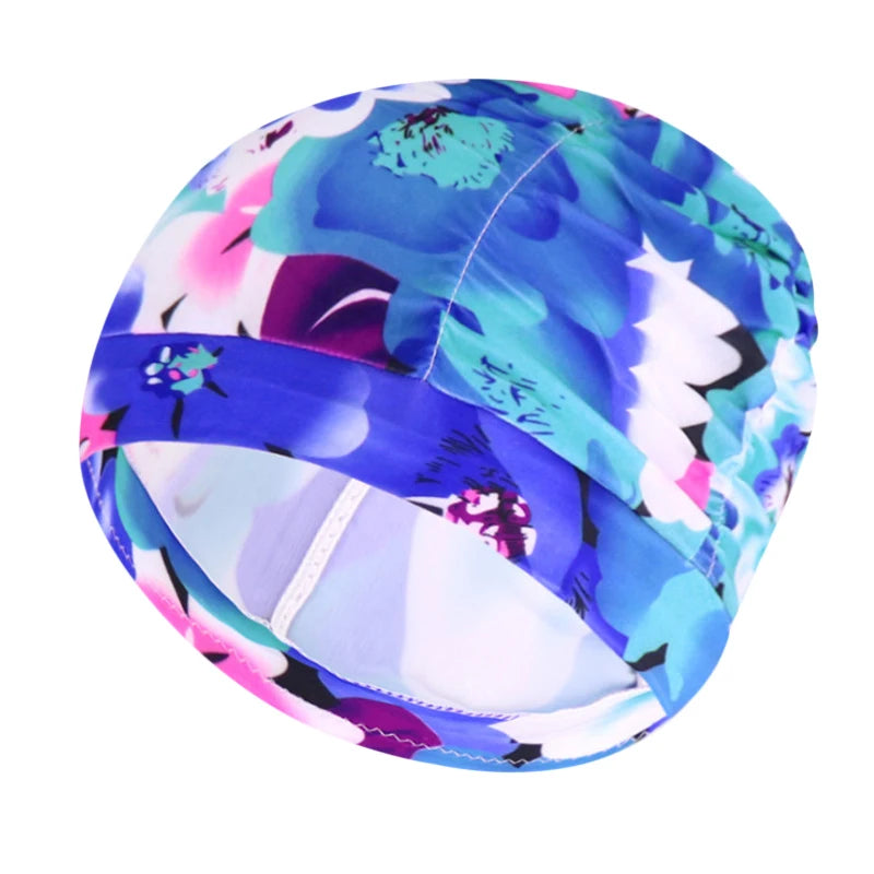 Elastische Bademütze für langes Haar – Unisex Nylon Turban-Stil Schutz