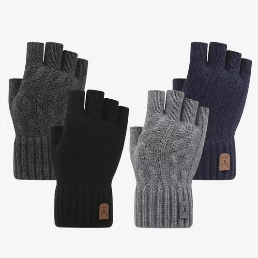 Warme Halb Finger Handschuhe für Herren und Damen zum Radfahren und Büro-Yabubestshop