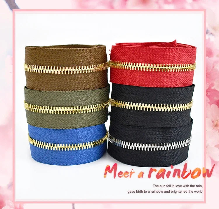 Metall-Reißverschluss Offenes Ende Zwei-Wege Reißverschlüsse Gold Silber-Yabubest - Home & More