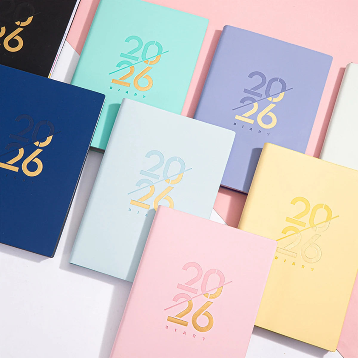 2026 Planer A5 PU-Ledereinband Spanisch Englisch wöchentlicher Monatsplaner