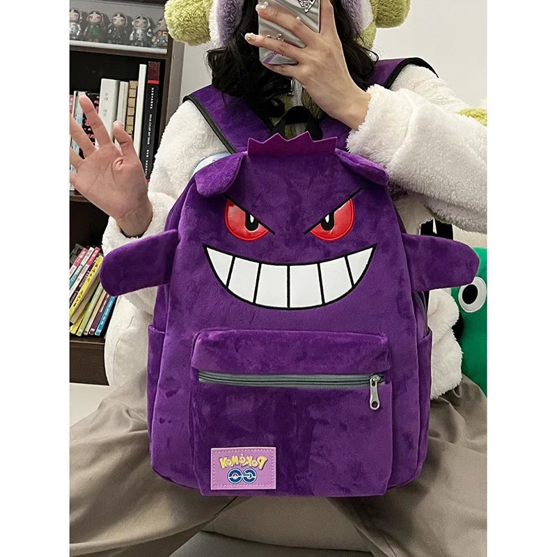 Gengar Plüsch Rucksack großer Cartoon Kawaii Anime Tasche Unisex