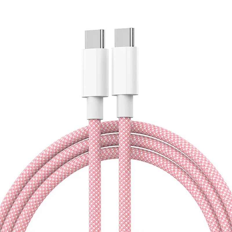 USB C auf Typ C Schnellladekabel 60W – Geflochtenes Datenkabel für Geräte