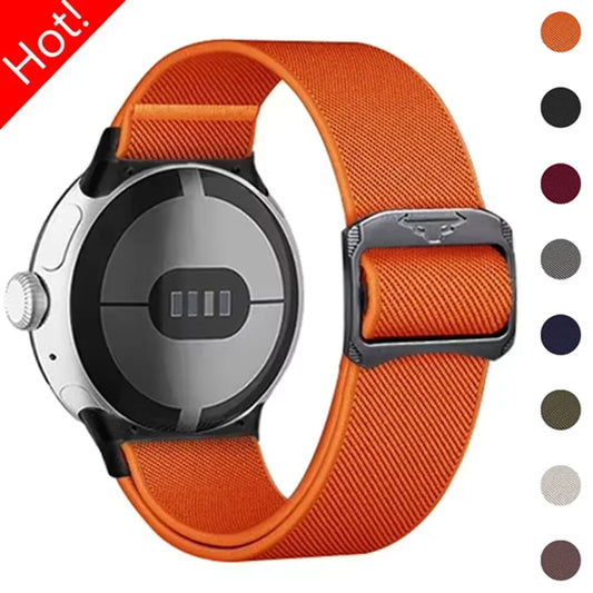 Nylon Gummiband Elastisch Armband für Google Pixel Watch 41mm und 45mm