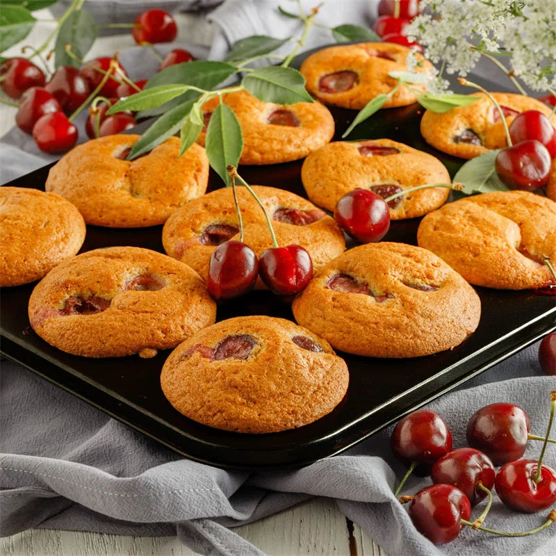 Quadratische Cupcake Muffin Backform für 6 bis 12 Tassen