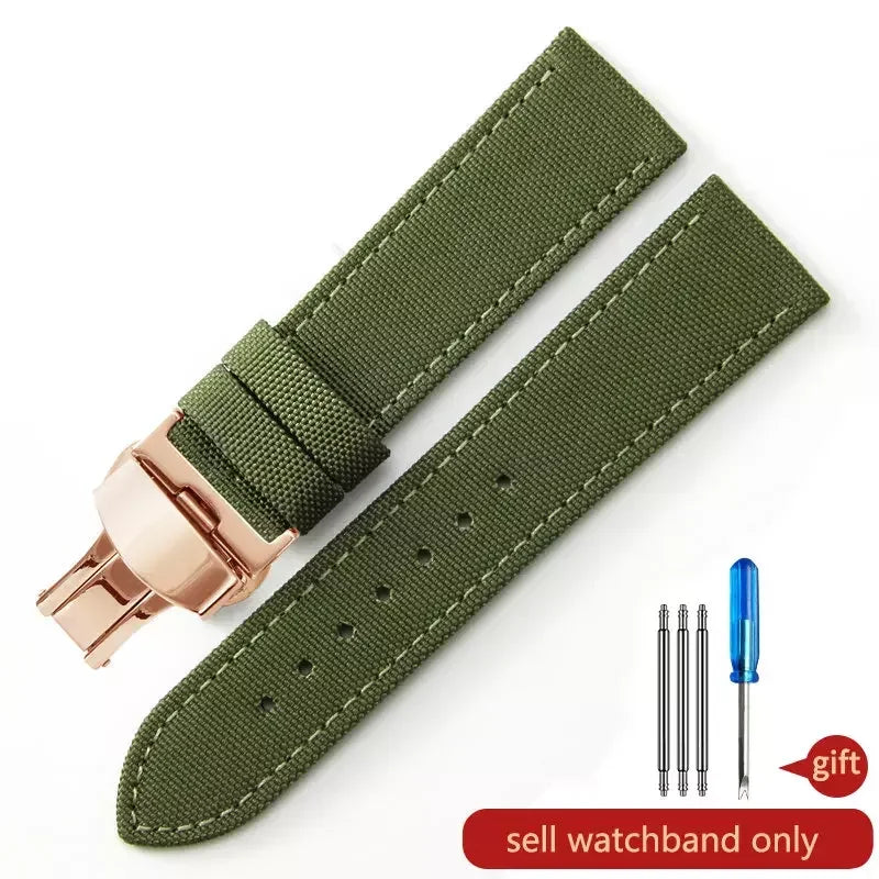 Robustes Nylon Uhrenarmband Army Style 18-24mm für viele Uhren