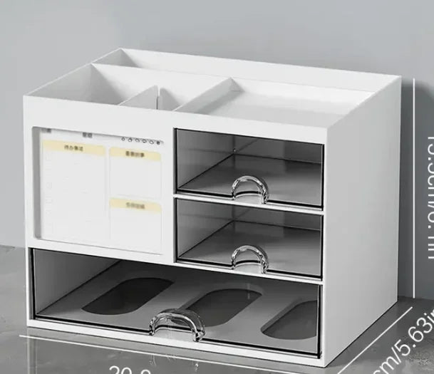 Schreibtisch Organizer Schublade – Kunststoff Aufbewahrungsbox mit Trennwänden-Yabubest - Home & More