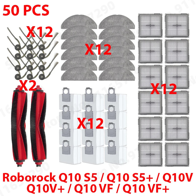 Zubehörset mit Bürste Filter und Staubbeutel für Roborock Staubsauger