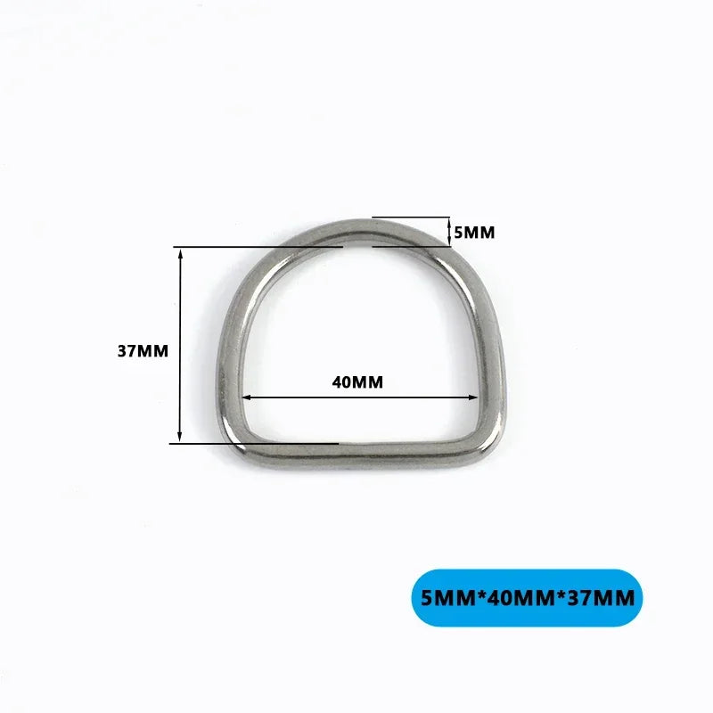5 Stück Edelstahl D-Ring Gürtelschnallen Karabiner für Taschen und Gürtel