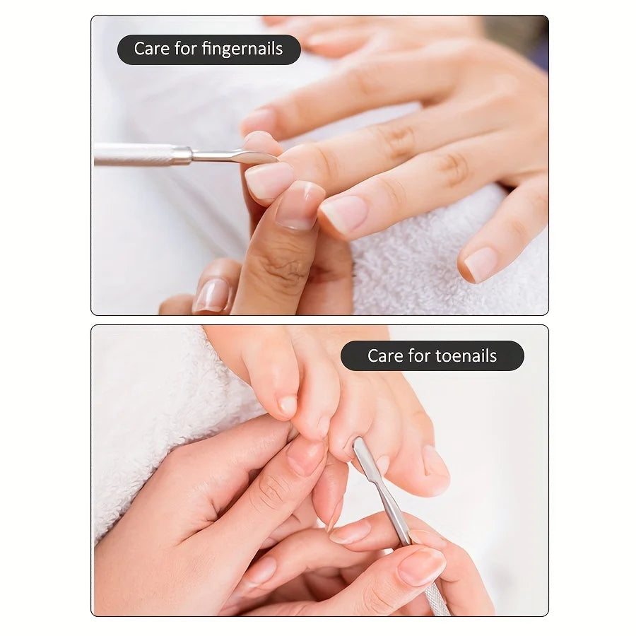Edelstahl Haut- und Nagelpeeling Set für professionelle Pflege