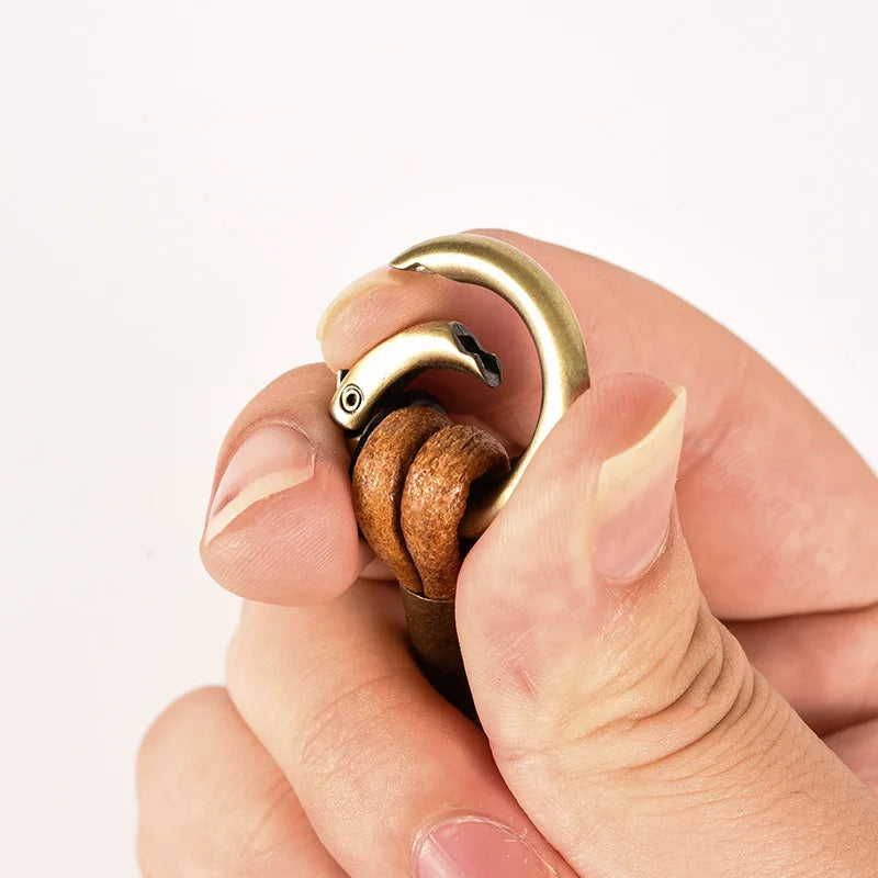 Echtes Leder Schlüsselanhänger Seil mit Karabiner für Handy und Schlüssel