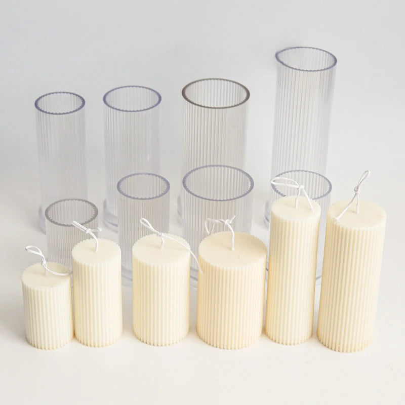 Geometrisch gestreifte Kerzenform aus Acryl Kunststoff DIY Zubehör