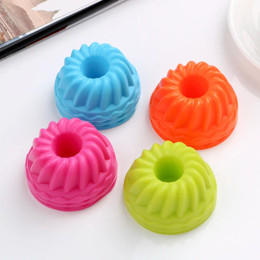 Silikon Backform 12 Stück Antihaft Donut Muffin Gelee Pudding Form